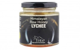Theo Organics Himalayan Raw Honey Lychee   Glass Jar  200 grams